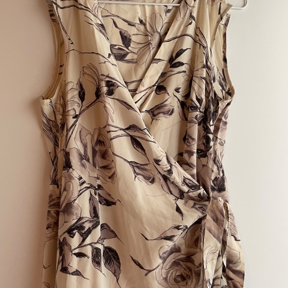 Vintage pure silk wrap around dress - Picture 2 of 3